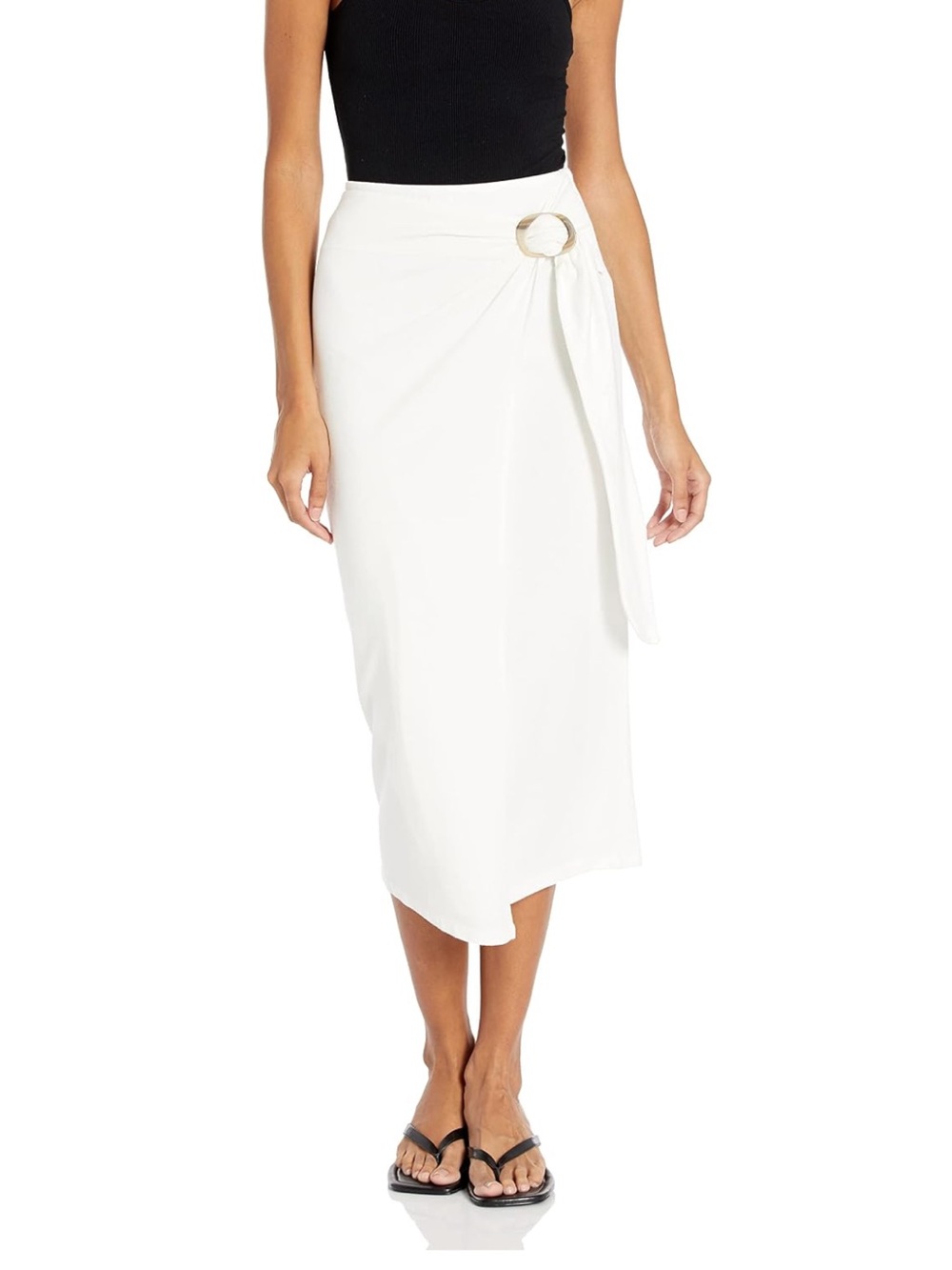 Vince Off White Wrap Cover Up Midi Skirt S
